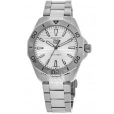 Réplique Montre pour homme Tag Heuer Aquaracer à quartz et cadran blanc en acier WBP1111.BA0627