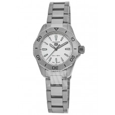 Réplique Montre pour femme Tag Heuer Aquaracer à quartz avec cadran argenté et acier WBP1411.BA0622