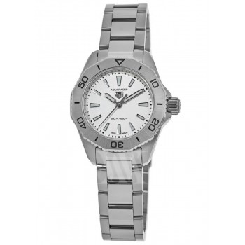 Réplique Montre pour femme Tag Heuer Aquaracer à quartz avec cadran argenté et acier WBP1411.BA0622