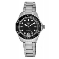 Réplique Montre pour femme Tag Heuer Aquaracer 300M automatique avec cadran en diamant noir et lunette en céramique WBP231D.BA0626