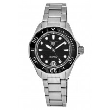 Réplique Montre pour femme Tag Heuer Aquaracer 300M automatique avec cadran en diamant noir et lunette en céramique WBP231D.BA0626