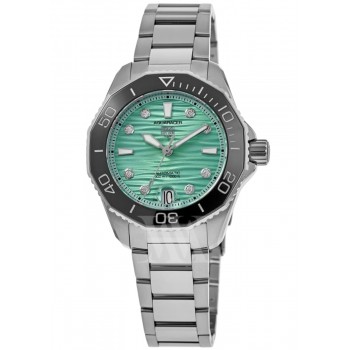 Réplique Montre pour femme Tag Heuer Aquaracer Professional 300 avec cadran en diamant vert WBP231K.BA0618