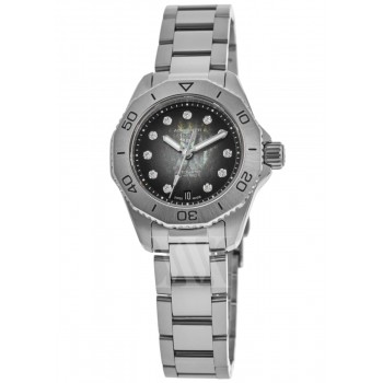 Réplique Montre pour femme Tag Heuer Aquaracer Professional 200 Date avec cadran diamant noir en acier WBP2410.BA0622