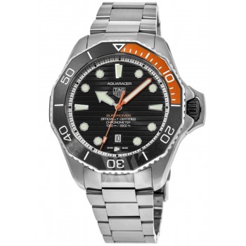 Réplique Montre pour homme Tag Heuer Aquaracer Professional 1000 Superdiver avec cadran noir en acier WBP5A8A.BF0619