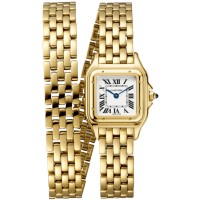 Réplique Montre Cartier Panthère de Cartier petit cadran argenté or jaune pour femme WGPN0013