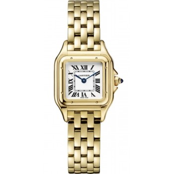 Réplique Montre Cartier Panthère de Cartier Petite Or Jaune Cadran Argenté Femme WGPN0038