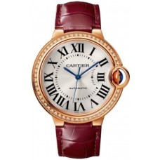 Réplique Montre Cartier Ballon Bleu 36 mm en or rose 18 carats et diamants WJBB0034