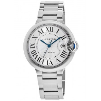 Réplique Montre Cartier Ballon Bleu 40 mm automatique cadran argenté en acier pour homme WSBB0040