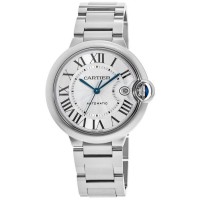 Réplique Montre automatique pour homme Cartier Ballon Bleu 42 mm cadran argenté WSBB0049