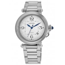 Réplique Montre pour homme Cartier Pasha 41 mm en acier avec cadran argenté WSPA0009