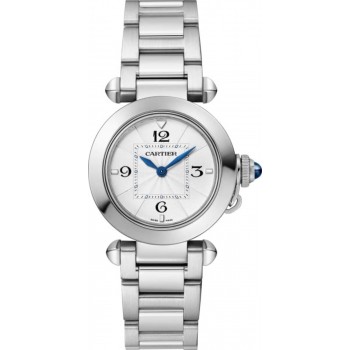 Réplique Montre Cartier Pasha De Cartier en acier à cadran opalin pour femme WSPA0021