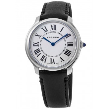 Réplique Montre Cartier Ronde Must De Cartier 36 mm bracelet en cuir pour femme WSRN0031