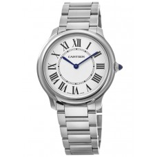 Réplique Montre Cartier Ronde Must De Cartier 36 mm en acier avec cadran argenté pour femme WSRN0034