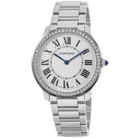 Réplique Montre pour femme Cartier Ronde Must De Cartier 36 mm en acier avec lunette en diamant personnalisée WSRN0034-CD