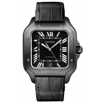 Réplique Montre Cartier Santos De Cartier ADLC en acier pour homme WSSA0039