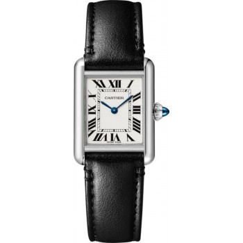 Réplique Montre Cartier Tank Must petit cadran argenté pour femme WSTA0060