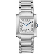 Réplique Cartier Tank Francaise Montre unisexe en acier avec cadran argenté WSTA0074