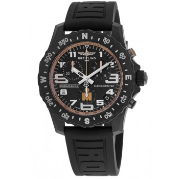 Réplique Montre pour homme Breitling Endurance Pro Ironman Finisher avec cadran noir et bracelet en caoutchouc X823101B1B1S1