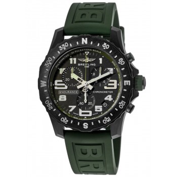 Réplique Montre pour homme Breitling Professional Endurance Pro avec cadran chronographe noir et bracelet en caoutchouc X82310D31B1S1