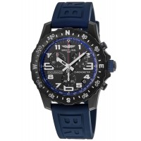 Réplique Breitling Professional Endurance Pro Cadran chronographe noir Bracelet en caoutchouc bleu Montre pour homme X82310D51B1S1