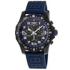 Réplique Breitling Professional Endurance Pro Cadran chronographe noir Bracelet en caoutchouc bleu Montre pour homme X82310D51B1S1