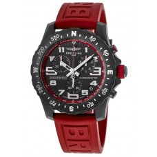 Réplique Breitling Professional Endurance Pro Cadran chronographe noir Bracelet en caoutchouc rouge Montre pour homme X82310D91B1S1