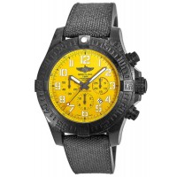 Réplique Breitling Avenger Hurricane 12H Cobra Cadran Jaune Breitlight Boîtier Tissu &amp; Montre pour hommes avec bracelet en caoutchouc XB0170E4/I533-282S