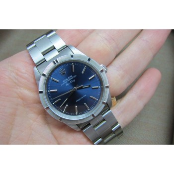 Réplique Montre Rolex Air-King En Acier Inoxydable Bleu 14010