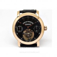 Réplique Montre Audemars Piguet Jules Audemars Tourbillon Or rose Noir Dial