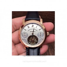 Réplique Montre Audemars Piguet Jules Audemars Tourbillon Or rose Blanc Dial