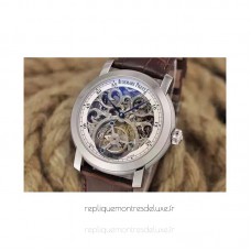 Réplique Montre Audemars Piguet Jules Audemars Tourbillon Acier inoxydable Skeleton Blanc Dial