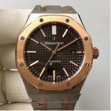 Réplique Montre Audemars Piguet Royal Oak 15400 Acier inoxydable Or rose Noir Dial 