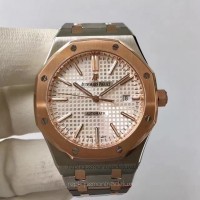 Réplique Montre Audemars Piguet Royal Oak 15400 Acier inoxydable Or rose argent Dial 