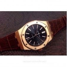 Réplique Montre Audemars Piguet Royal Oak 15400 Or rose Noir Dial