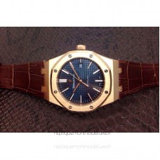 Réplique Montre Audemars Piguet Royal Oak 15400 Or rose Bleu Dial