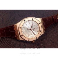 Réplique Montre Audemars Piguet Royal Oak 15400 Or rose Blanc Dial