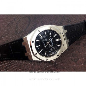 Réplique Montre Audemars Piguet Royal Oak 15400 Acier inoxydable Noir Dial