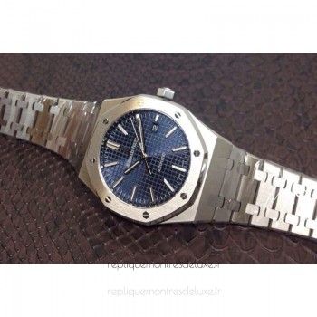 Réplique Montre Audemars Piguet Royal Oak 15400 Acier inoxydable Bleu Dial Acier inoxydable