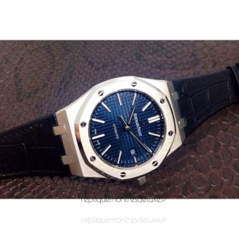 Réplique Montre Audemars Piguet Royal Oak 15400 Acier inoxydable Bleu Dial