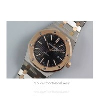 Réplique Montre Audemars Piguet Royal Oak 15400 Acier inoxydable Or rose Noir Dial