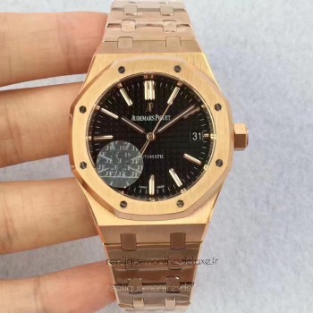 Réplique Montre Audemars Piguet Royal Oak 15450 Or rose Noir Dial 