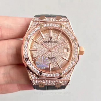 Réplique Montre Audemars Piguet Royal Oak 15450 Or rose Diamant Dial 