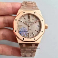 Réplique Montre Audemars Piguet Royal Oak 15450 Or rose Gris Dial 