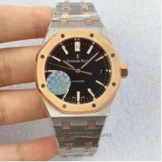 Réplique Montre Audemars Piguet Royal Oak 15450 Acier inoxydable Or rose Noir Dial 