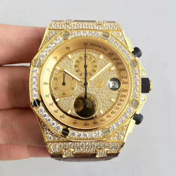 Réplique Montre Audemars Piguet Royal Oak Offshore 26067OR.ZZ.D002CR.01 Or jaune Diamant Dial