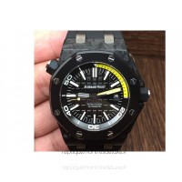 Réplique Montre Audemars Piguet Royal Oak Offshore Plongeur 15706 Carbone forgé Noir Jaune Dial