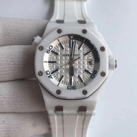 Réplique Montre Audemars Piguet Royal Oak Offshore Plongeur 15707 XF Blanc Ceramic Blanc Dial 