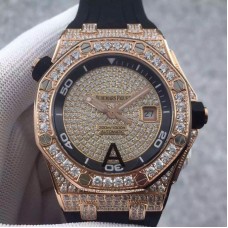 Réplique Montre Audemars Piguet Royal Oak Offshore Plongeur 15709 Or rose Diamant Or rose Diamant Dial 