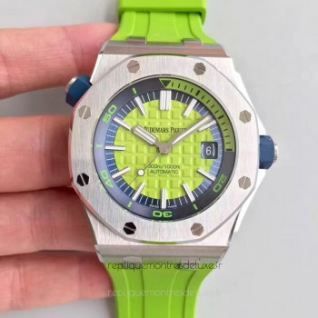 Réplique Montre Audemars Piguet Royal Oak Offshore Plongeur 15710ST.OO.A038CA.01 Acier inoxydable Green Dial 