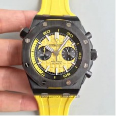 Réplique Montre Audemars Piguet Royal Oak Offshore Plongeur Chronographe 26703 Ceramic Jaune Dial 